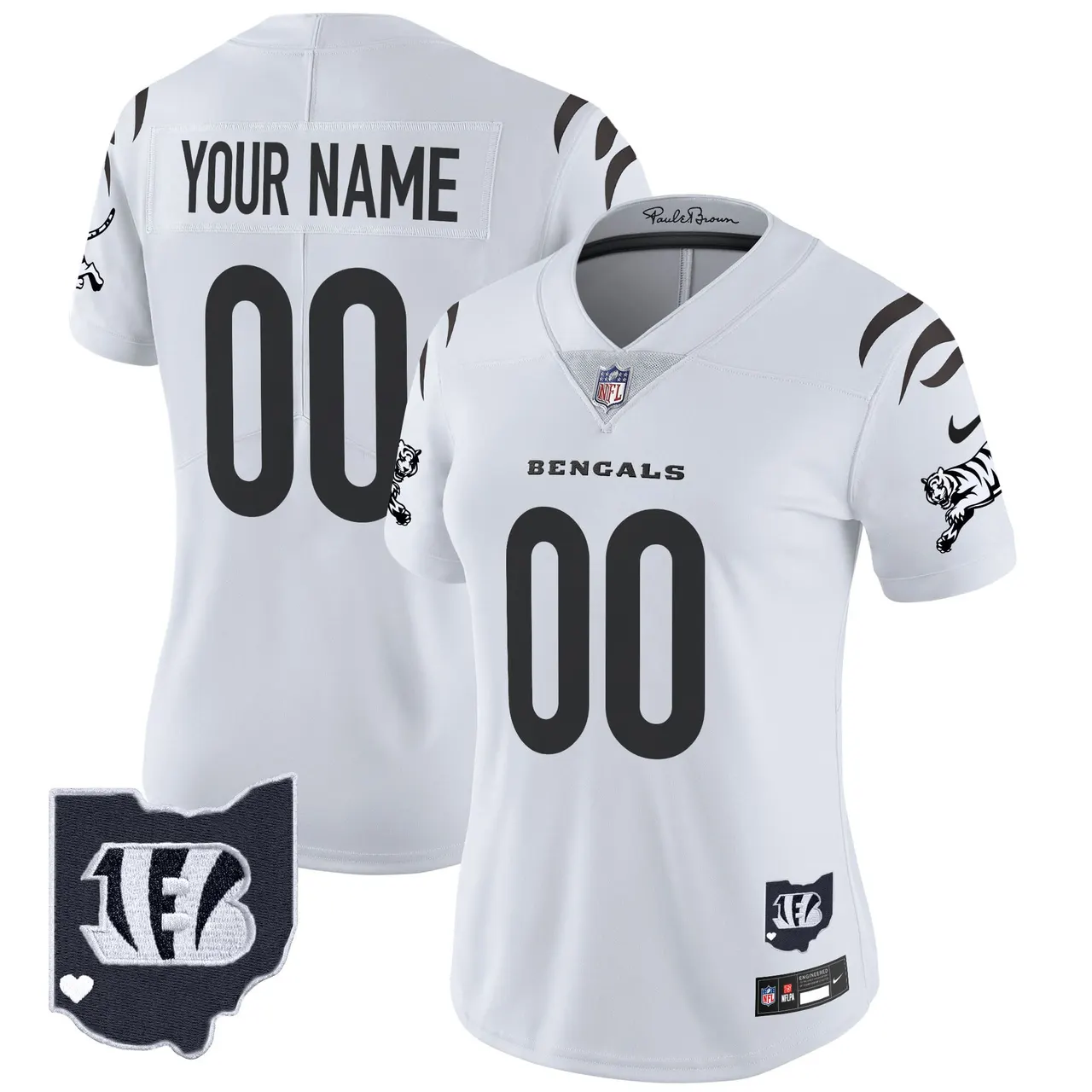 Cincinnati Bengals Nike 2024 Vapor Custom Limited Stitched Jersey - White - Image 7