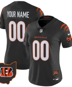 Cincinnati Bengals Nike 2024 Vapor Custom Limited Stitched Jersey - White - Image 8