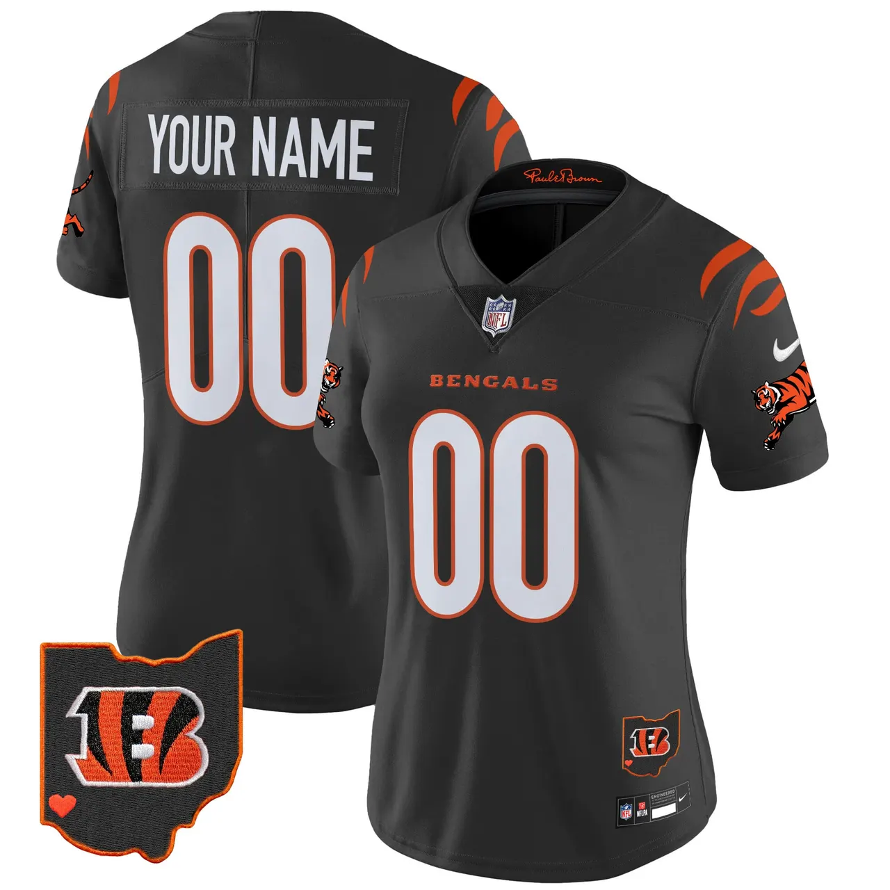 Cincinnati Bengals Nike 2024 Vapor Custom Limited Stitched Jersey - White - Image 8