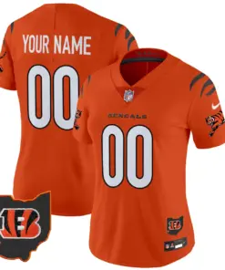 Cincinnati Bengals Nike 2024 Vapor Custom Limited Stitched Jersey - White - Image 9