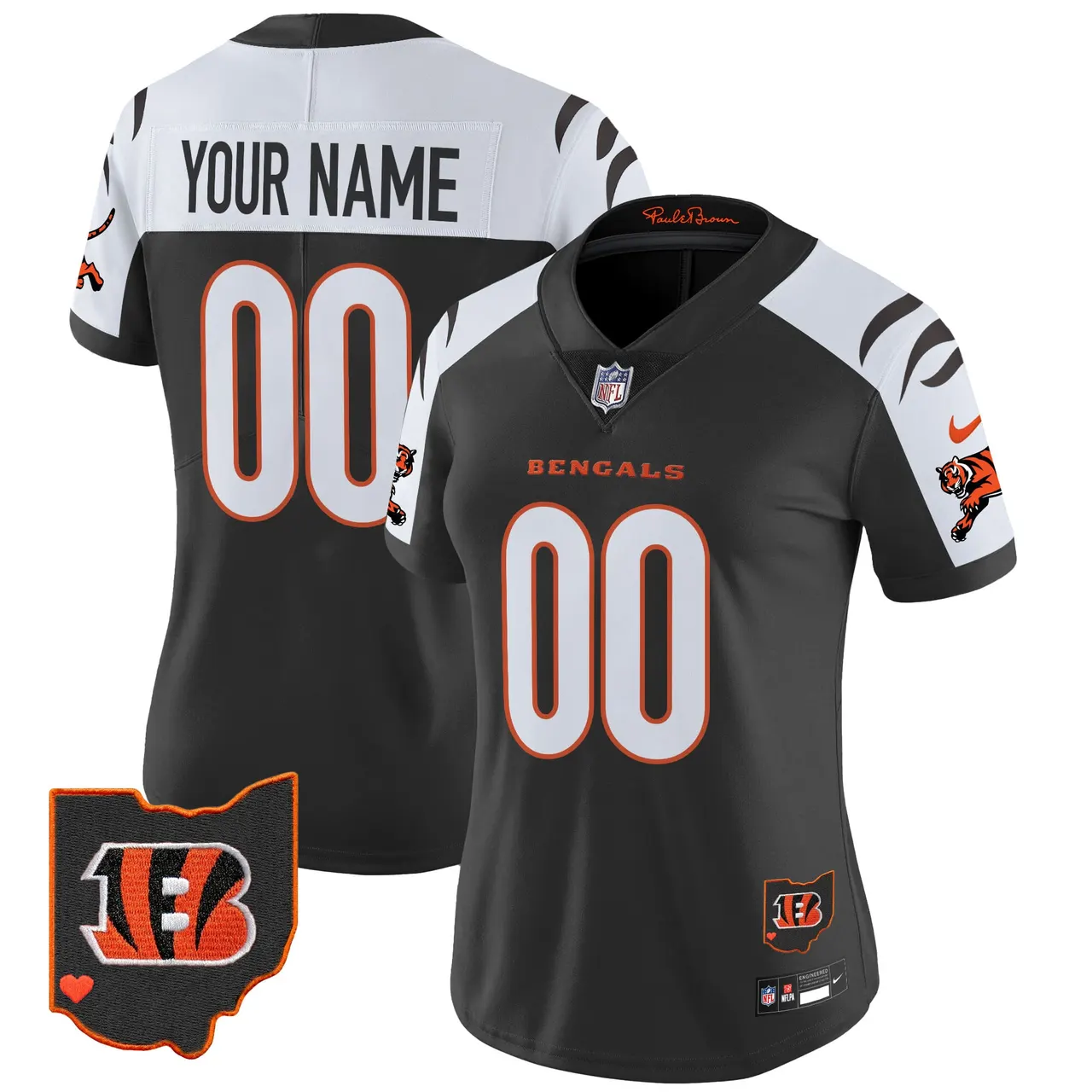 Cincinnati Bengals Nike 2024 Vapor Custom Limited Stitched Jersey - White - Image 10