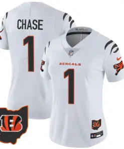 Alternative view of Cincinnati Bengals Nike Women's 2024 Vapor Limited Stitched Jersey - White