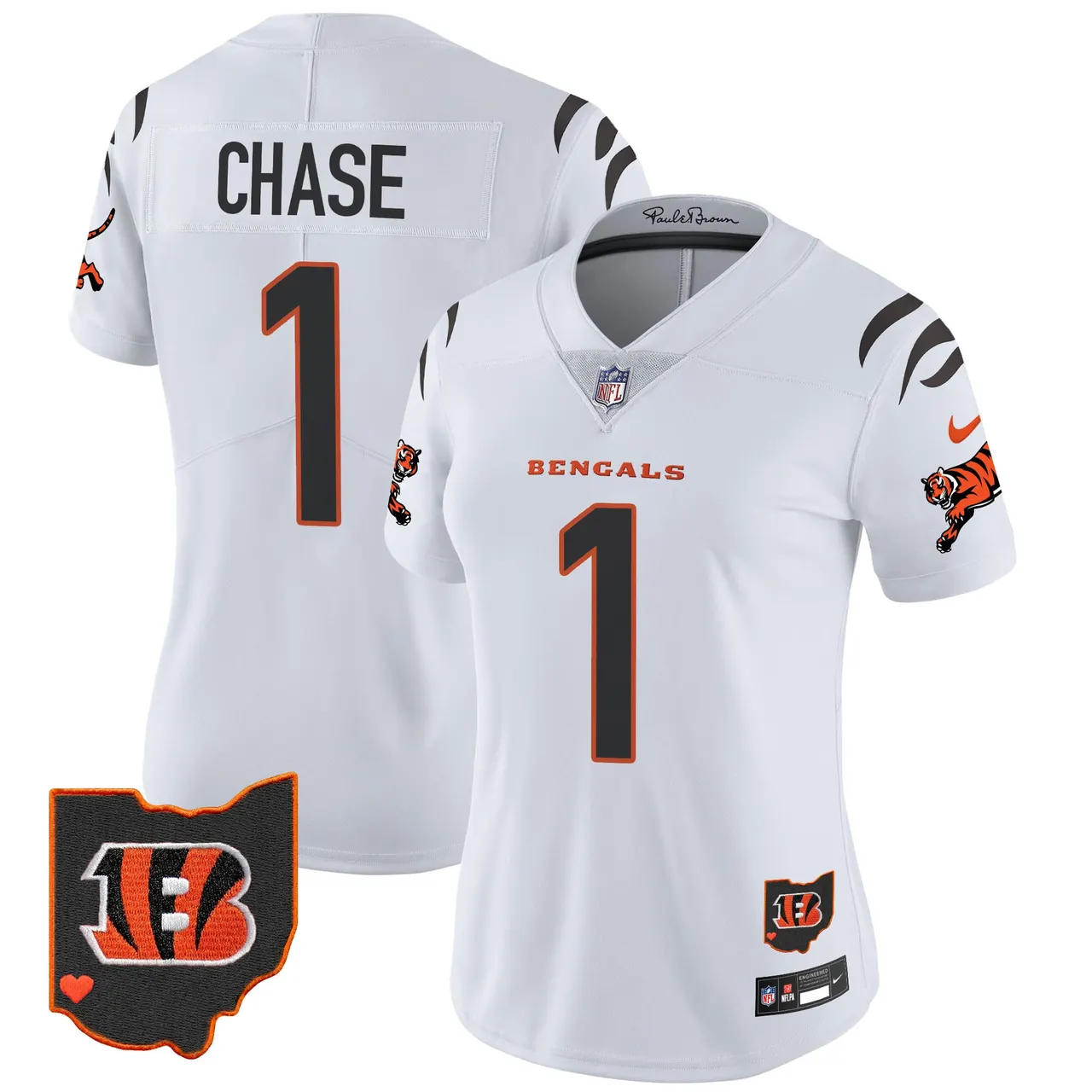Cincinnati Bengals Nike Women's 2024 Vapor Limited Stitched Jersey - White - Image 2