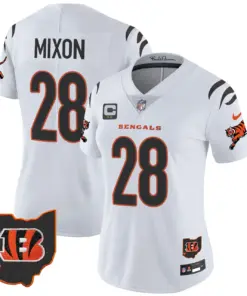 Cincinnati Bengals Nike Women's 2024 Vapor Limited Stitched Jersey - White - Image 4