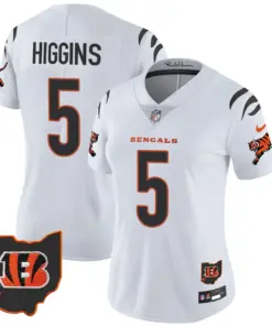 Cincinnati Bengals Nike Women's 2024 Vapor Limited Stitched Jersey - White - Image 5