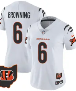 Cincinnati Bengals Nike Women's 2024 Vapor Limited Stitched Jersey - White - Image 6