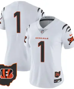 Cincinnati Bengals Nike Women's 2024 Vapor Limited Stitched Jersey - White - Image 7