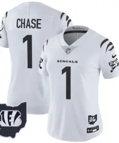 Cincinnati Bengals Nike Women's 2024 Vapor Limited Stitched Jersey - White - Image 9