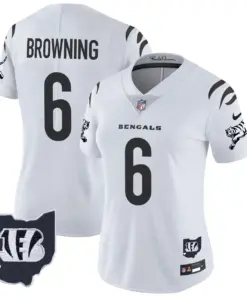 Cincinnati Bengals Nike Women's 2024 Vapor Limited Stitched Jersey - White - Image 13