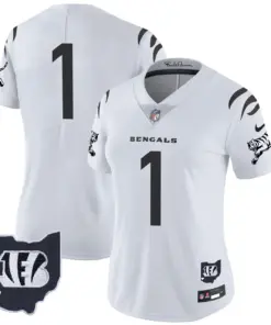 Cincinnati Bengals Nike Women's 2024 Vapor Limited Stitched Jersey - White - Image 14