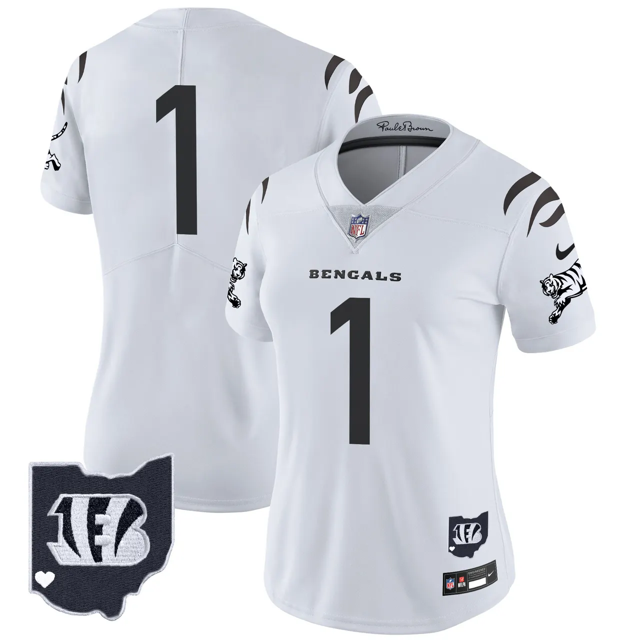 Cincinnati Bengals Nike Women's 2024 Vapor Limited Stitched Jersey - White - Image 14