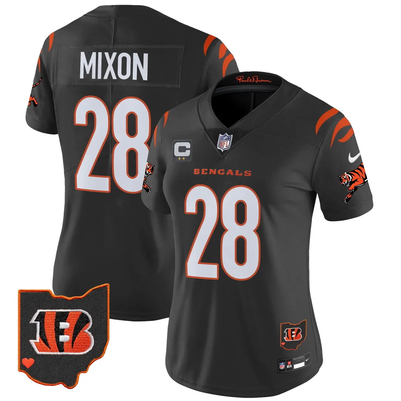 Cincinnati Bengals Nike Women's 2024 Vapor Limited Stitched Jersey - White - Image 18