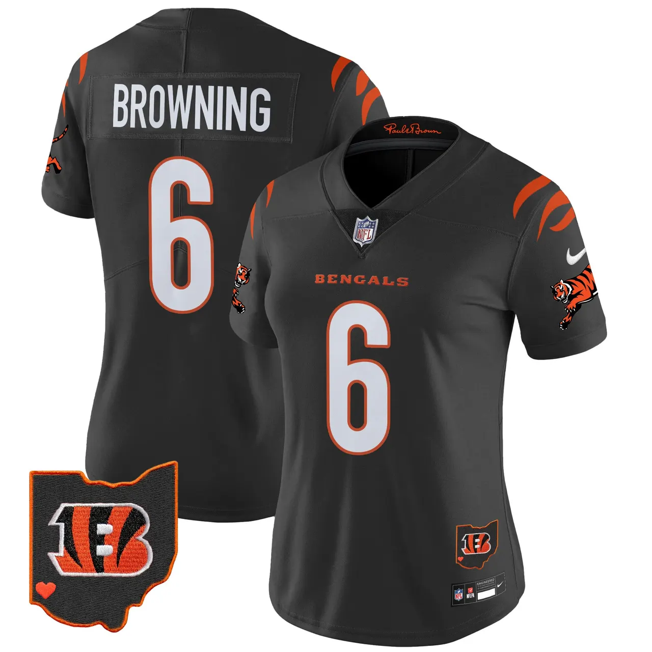 Cincinnati Bengals Nike Women's 2024 Vapor Limited Stitched Jersey - White - Image 20