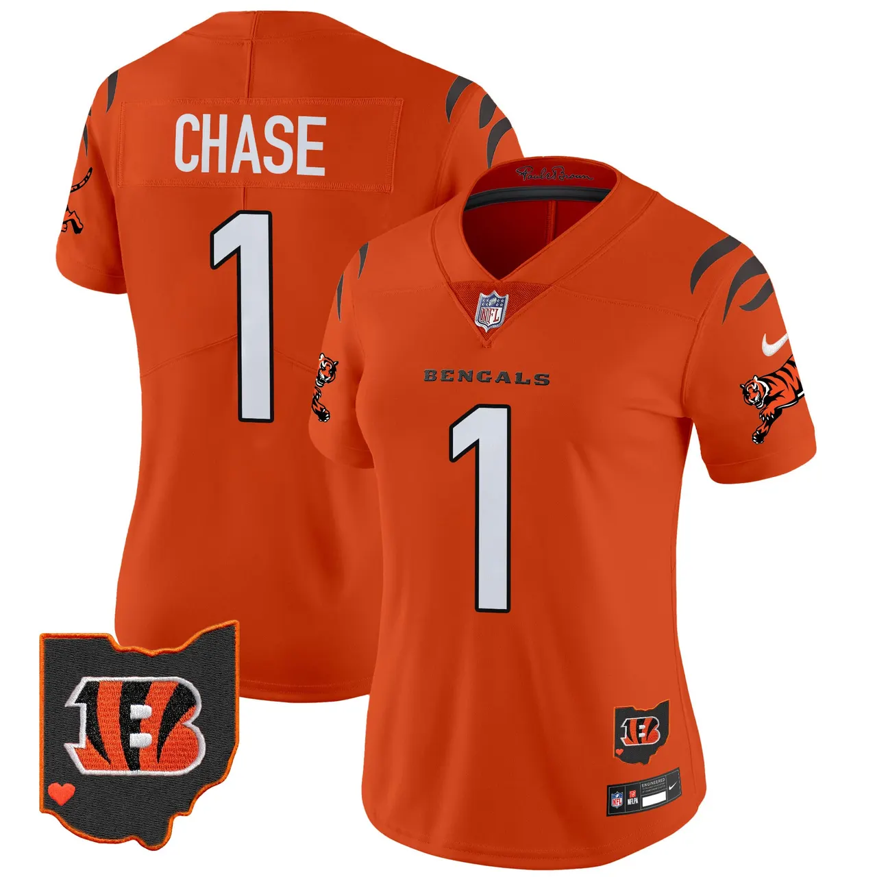 Cincinnati Bengals Nike Women's 2024 Vapor Limited Stitched Jersey - White - Image 23