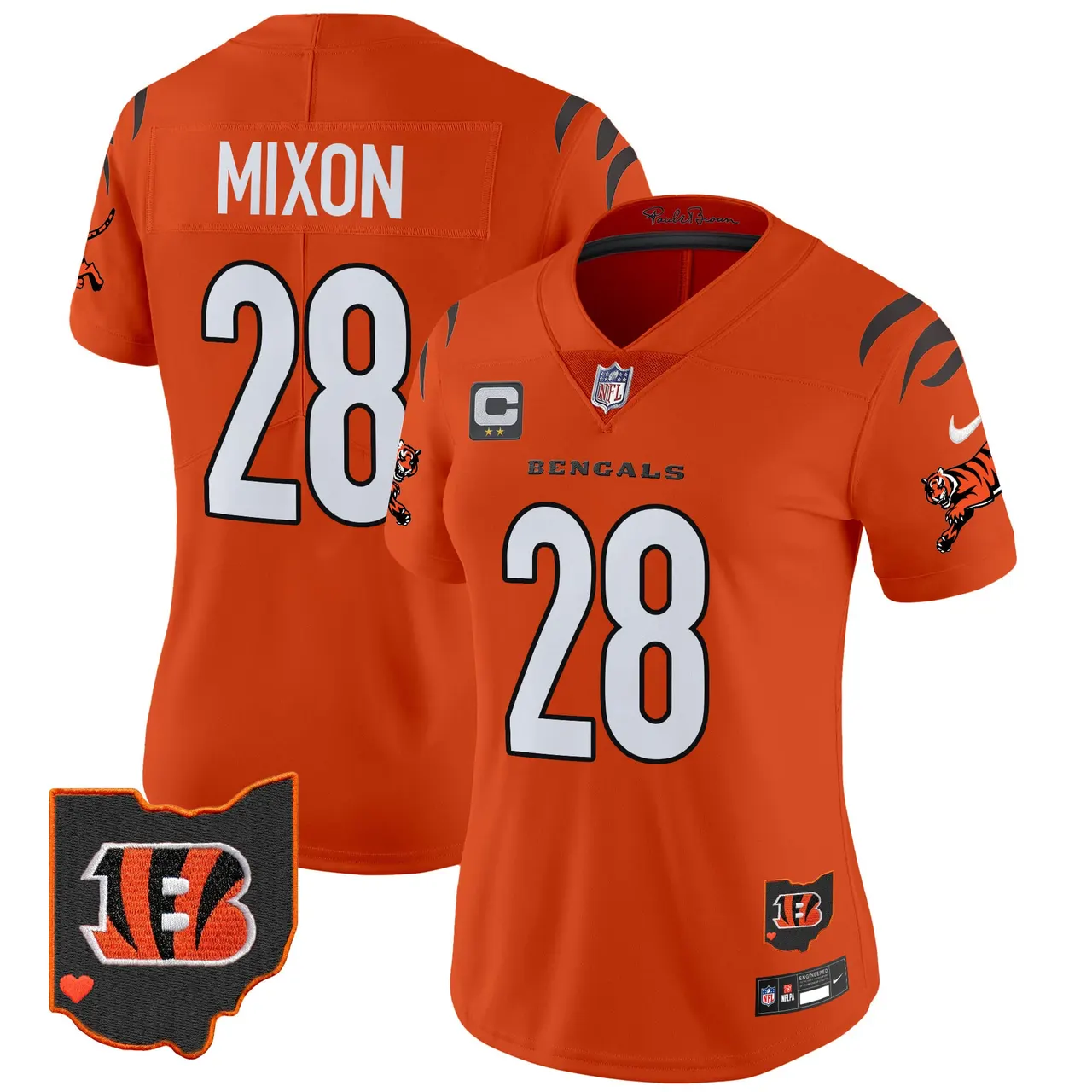 Cincinnati Bengals Nike Women's 2024 Vapor Limited Stitched Jersey - White - Image 25