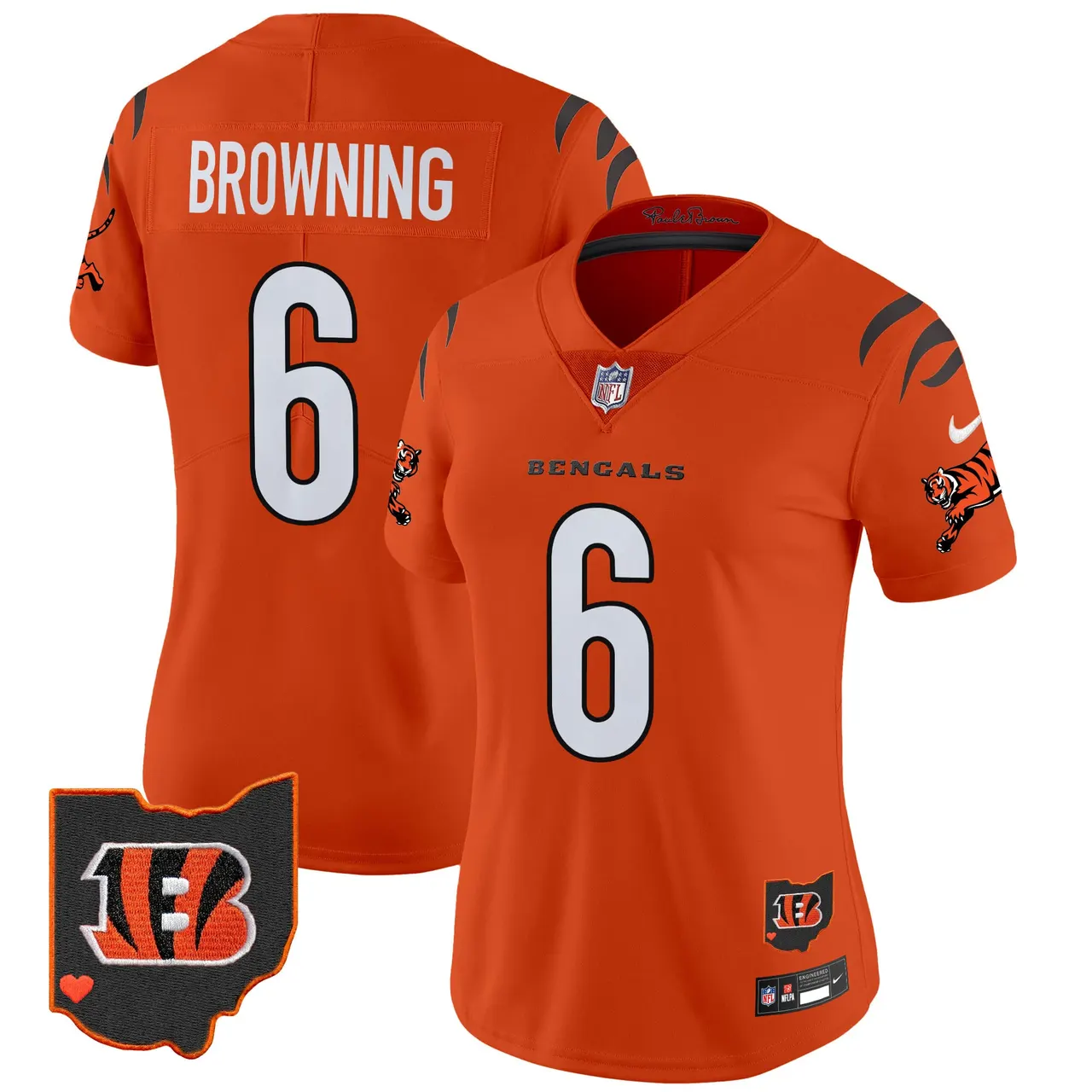 Cincinnati Bengals Nike Women's 2024 Vapor Limited Stitched Jersey - White - Image 27