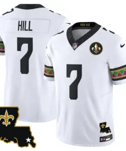 Mardi Gras New Orleans Saints Nike Vapor Limited Stitched Jersey - White - Image 6