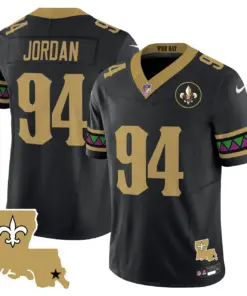 Mardi Gras New Orleans Saints Nike Vapor Limited Stitched Jersey - White - Image 10