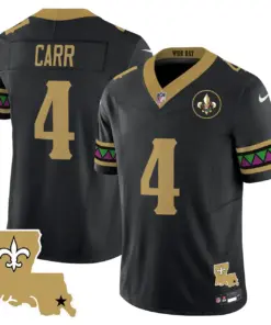 Mardi Gras New Orleans Saints Nike Vapor Limited Stitched Jersey - White - Image 11