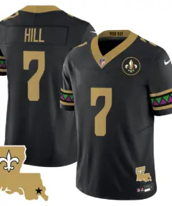 Mardi Gras New Orleans Saints Nike Vapor Limited Stitched Jersey - White - Image 13