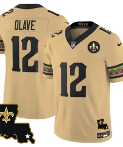 Mardi Gras New Orleans Saints Nike Vapor Limited Stitched Jersey - White - Image 15