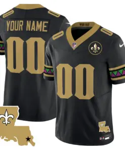 Alternative view of Mardi Gras New Orleans Saints Nike Vapor Custom Limited Stitched Jersey - White
