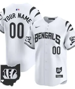 Alternative view of Cincinnati Bengals Nike Vapor Premier Custom Limited Stitched Jersey - White