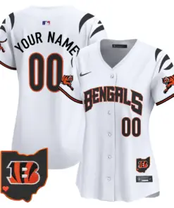 Cincinnati Bengals Nike Vapor Premier Custom Limited Stitched Jersey - White - Image 5