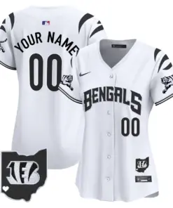 Cincinnati Bengals Nike Vapor Premier Custom Limited Stitched Jersey - White - Image 6