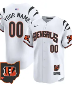 Cincinnati Bengals Nike Vapor Premier Custom Limited Stitched Jersey - White