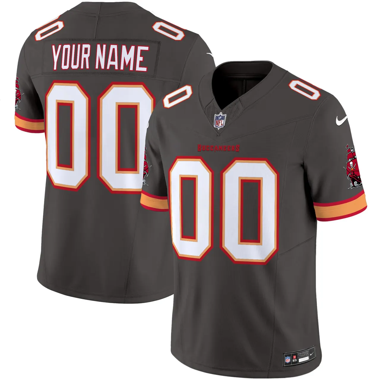 Tampa Bay Buccaneers Nike Throwback Vapor Custom Limited Stitched Jersey - Orange - Image 4