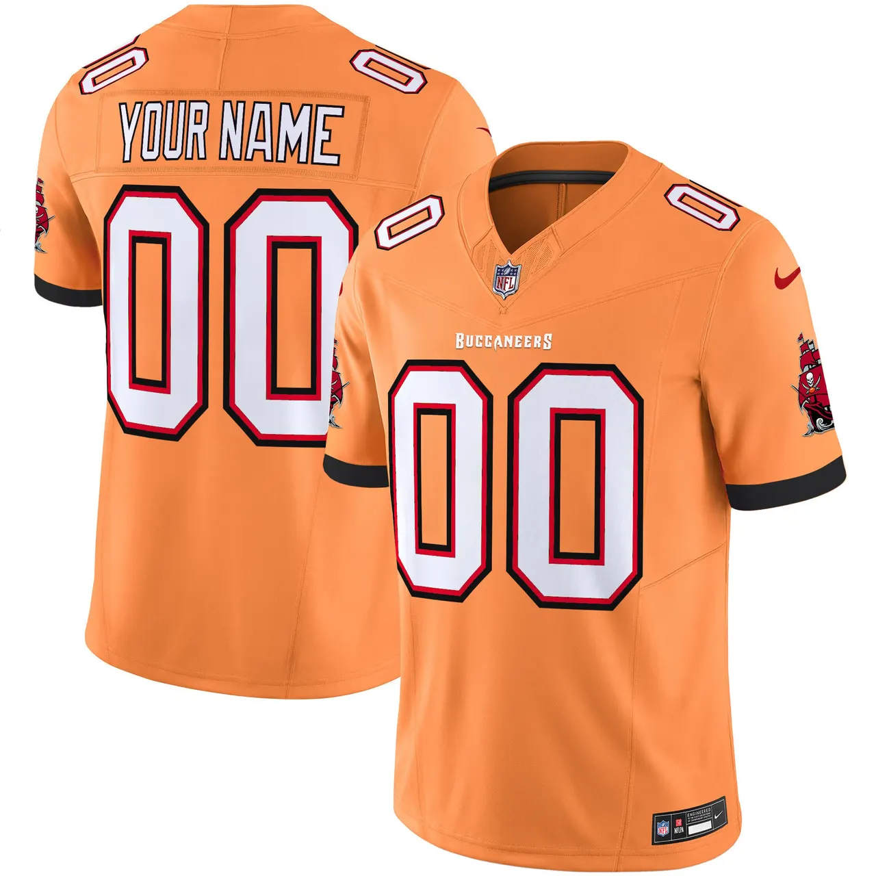 Tampa Bay Buccaneers Nike Throwback Vapor Custom Limited Stitched Jersey - Orange