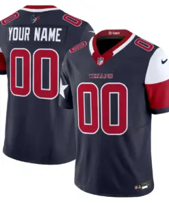 Alternative view of Houston Texans Nike 2024 Vapor Custom Limited Stitched Jersey - Powder Blue