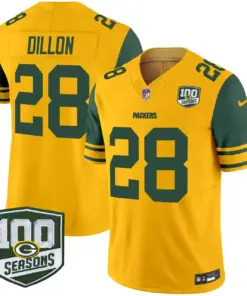 Green Bay Packers Nike Throwback 100th Season Patch Vapor Limited Stitched Jersey - Kelly Green - Image 10
