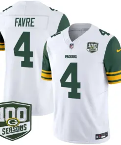 Green Bay Packers Nike Throwback 100th Season Patch Vapor Limited Stitched Jersey - Kelly Green - Image 20