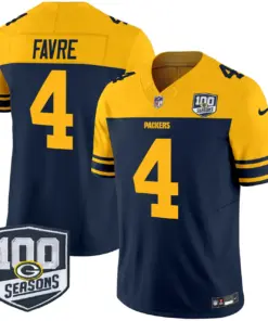 Green Bay Packers Nike Throwback 100th Season Patch Vapor Limited Stitched Jersey - Kelly Green - Image 27