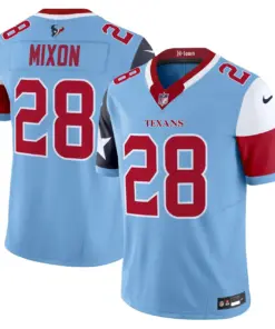 Houston Texans Nike 2024 Vapor Limited Stitched Jersey V5 - Powder Blue - Image 4