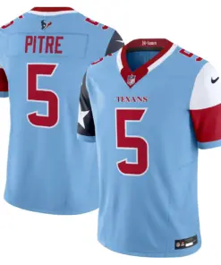 Houston Texans Nike 2024 Vapor Limited Stitched Jersey V5 - Powder Blue - Image 9
