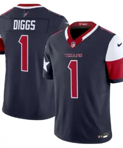 Houston Texans Nike 2024 Vapor Limited Stitched Jersey V5 - Powder Blue - Image 12