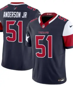 Houston Texans Nike 2024 Vapor Limited Stitched Jersey V5 - Powder Blue - Image 17