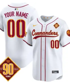 Washington Commanders Nike 90th Anniversary Patch Vapor Premier Custom Limited Stitched Jersey - Maroon - Image 5