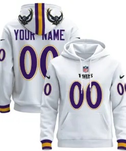 Alternative view of Baltimore Ravens Nike 2024 Custom Pullover Hoodie - Purple