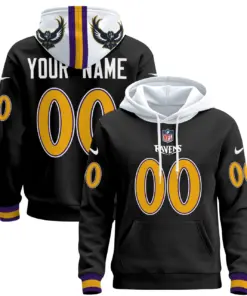 Baltimore Ravens Nike 2024 Custom Pullover Hoodie - Purple - Image 3