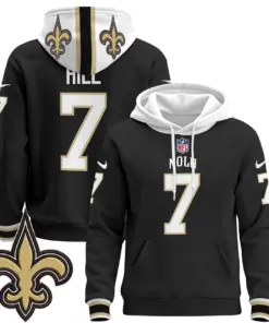 New Orleans Saints Nike 2024 Pullover Hoodie - Black - Image 6