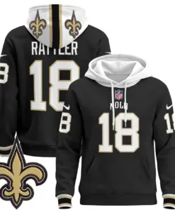 New Orleans Saints Nike 2024 Pullover Hoodie - Black - Image 8