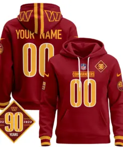 Washington Commanders Nike 2024 Custom Pullover Hoodie - Red