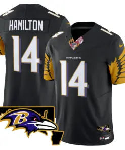 Baltimore Ravens Nike Maryland Patch Vapor Limited Stitched Jersey V3 - Purple - Image 13