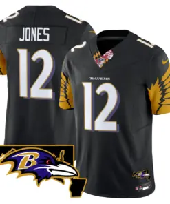 Baltimore Ravens Nike Maryland Patch Vapor Limited Stitched Jersey V3 - Purple - Image 17