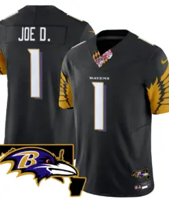 Baltimore Ravens Nike Maryland Patch Vapor Limited Stitched Jersey V3 - Purple - Image 18