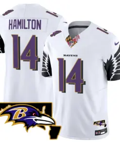 Baltimore Ravens Nike Maryland Patch Vapor Limited Stitched Jersey V3 - Purple - Image 22